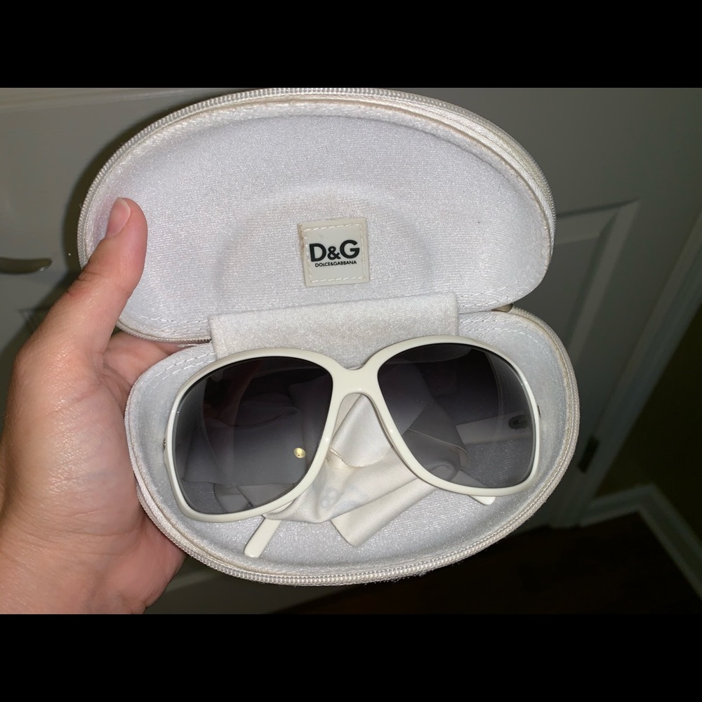 Dolce and Gabbana White Sunglasses